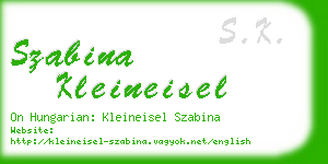 szabina kleineisel business card